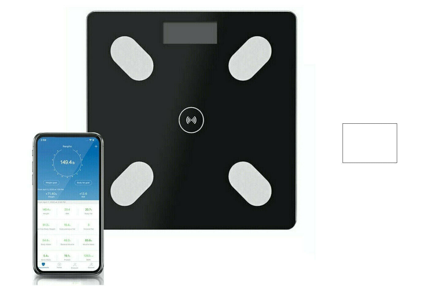 Bilancia in VETRO Pesapersone Digitale Bluetooth Elettronica Portata 180 Kg B24